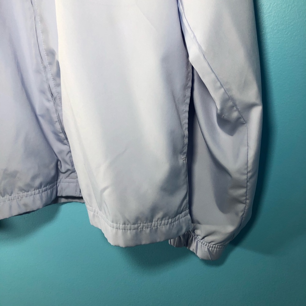 Adidas Wind Breaker Jacket Coat Hood Lightweight Spring Fall Blue - Picture 3 of 11